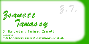 zsanett tamassy business card