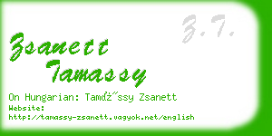 zsanett tamassy business card